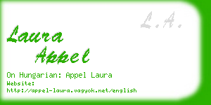 laura appel business card